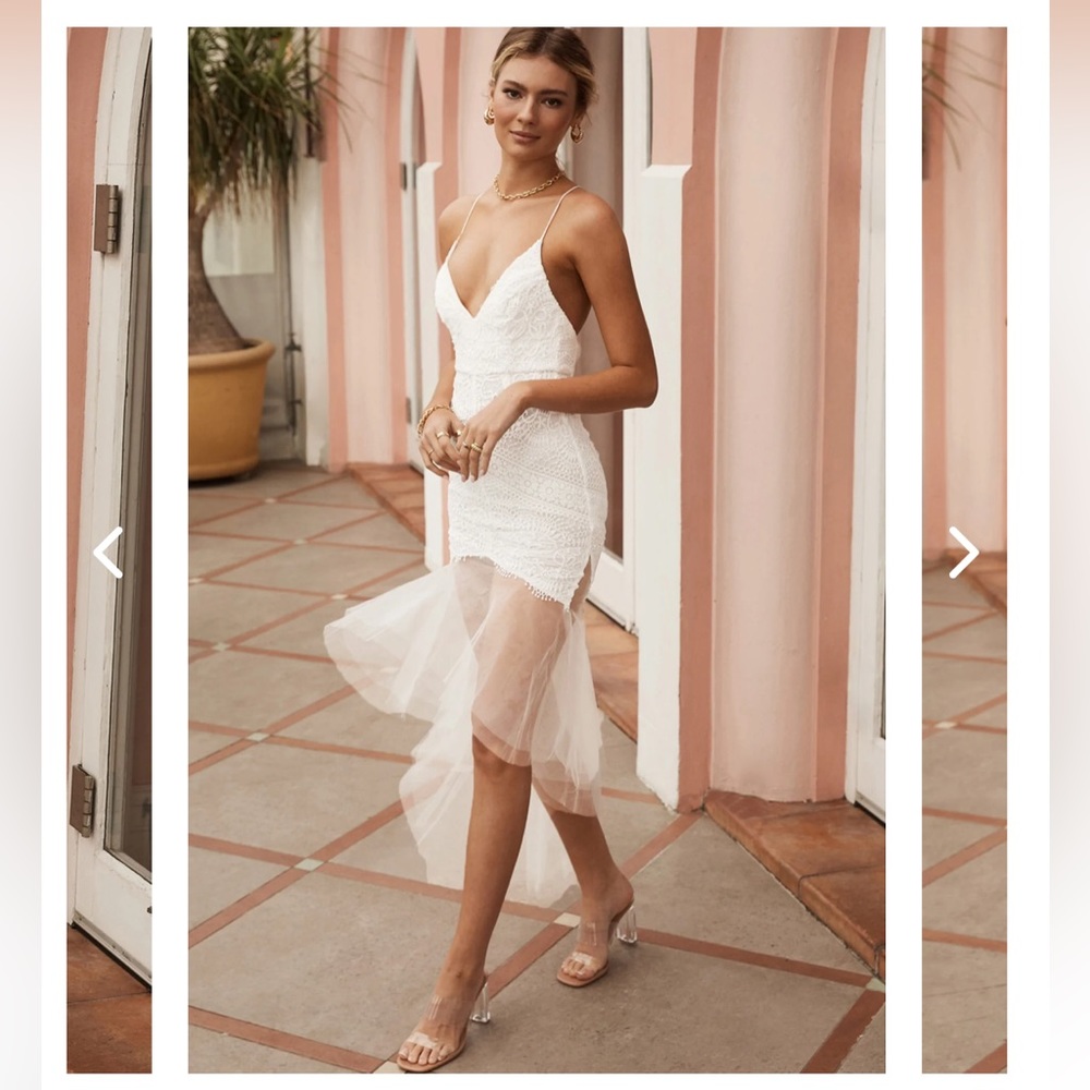 Selfie Leslie White Tulle Dress